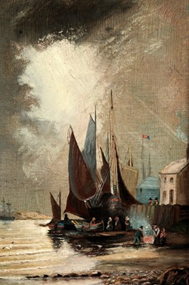 Lot 32 - E. Simmons – North Shields at dawn and dusk | oil