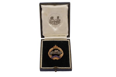 Lot 343 - A Calcutta Presidency Battalion Auxiliary Force 9ct yellow gold sweetheart brooch