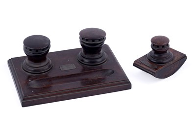 Lot 356 - Two 'Teak taken from' desk items