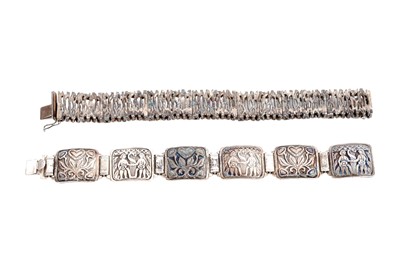 Lot 564 - Two Danish Modernist silver bracelets