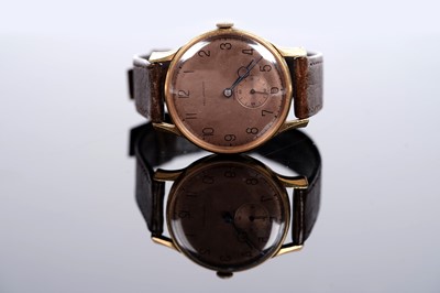 Lot 778 - Knoll & Pregizer: a gilt steel cased manual wind wristwatch