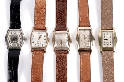 Lot 783 - Five manual wind wristwatches