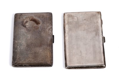 Lot 857 - A 1930s and 1950s silver cigarette case