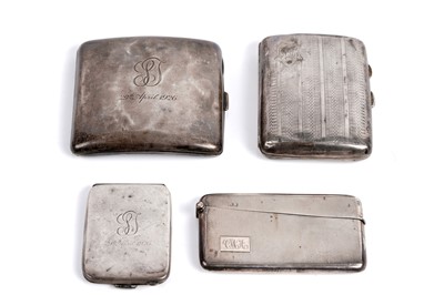 Lot 849 - Silver cigarette and vesta cases