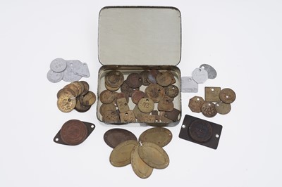 Lot 121 - A collection of miners pit check tokens/tallies