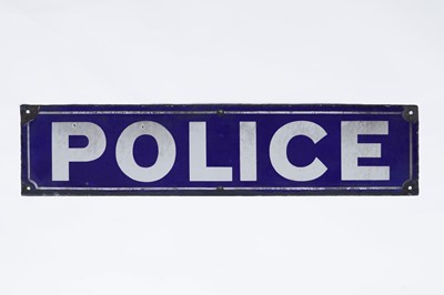 Lot 395 - Local interest: a vintage enamel police station sign