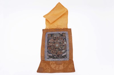Lot 180 - A Tibetan silk wall hanging