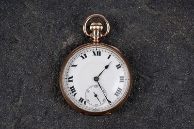 Lot 477 - Elida Watch Co: a 9ct yellow gold cased open faced pocket watch