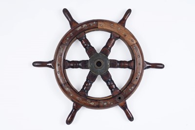 Lot 124 - Two ship's wheels