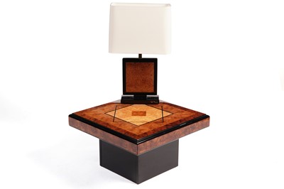 Lot 673 - Paul Michel: a late 20th Century coffee table; and a table lamp