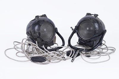 Lot 493 - A pair of mid-20th Century theatre lights