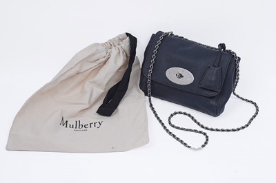 Lot 96 - A Mulberry Lily navy blue leather handbag