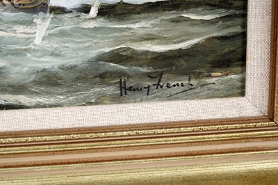 Lot 19 - Henry French – A pair of naval warfare scenes | oil