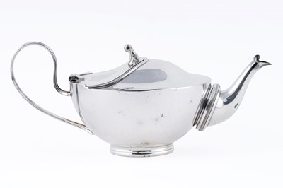 Lot 200 - A Victorian electroplated teapot