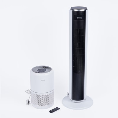 Lot 478 - A Levoit CORE 300S air purifier; and a Levoit 36-inch tower fan