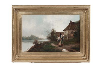 Lot 35 - James Walter Gozzard – Walking to church | oil