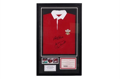 Lot 415 - Rugby interest: a Wales Rugby Union Legends signed shirt