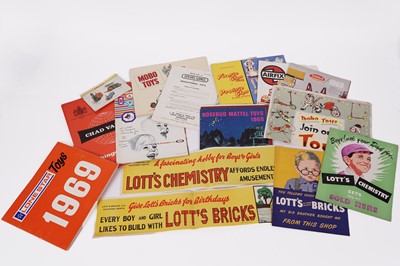 Lot 358 - 1950's and 1960's toy advertising ephemera, catalogues, and price lists