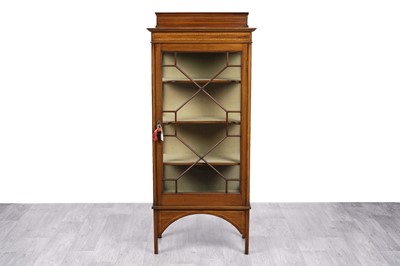 Lot 16 - An Edwardian inlaid mahogany display cabinet