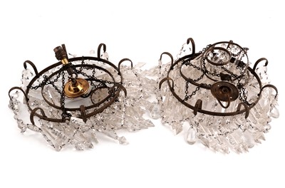 Lot 284 - A pair of Victorian brass chandeliers