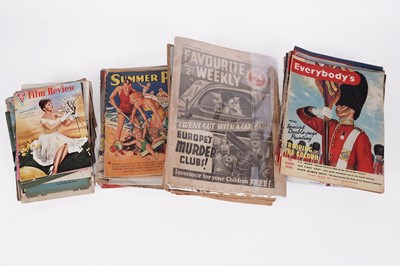 Lot 263 - A collection of weekly publications, magazines, and film reels including Charlie Chaplin