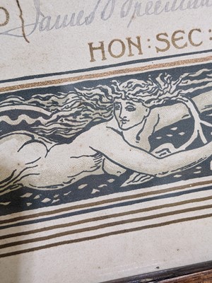 Lot 93 - Walter Crane - London Schools Swimming Association certificate | print