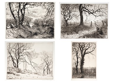 Lot 99 - Isabel Codrington - Four British landscape studies | etchings
