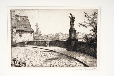 Lot 100 - Isabel Codrington - Two Studies of Bamberg, Germany | etchings