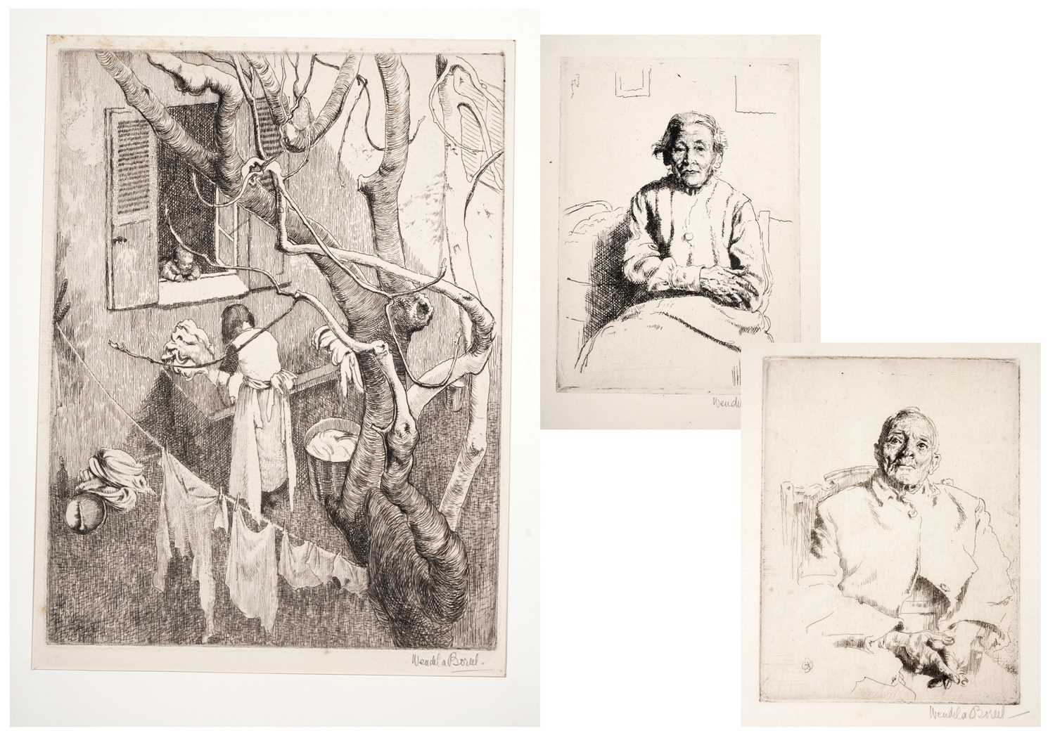 Lot 101 - Wendela Boreel - Two portraits and a study | etchings