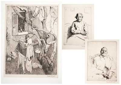 Lot 101 - Wendela Boreel - Two portraits and a study | etchings