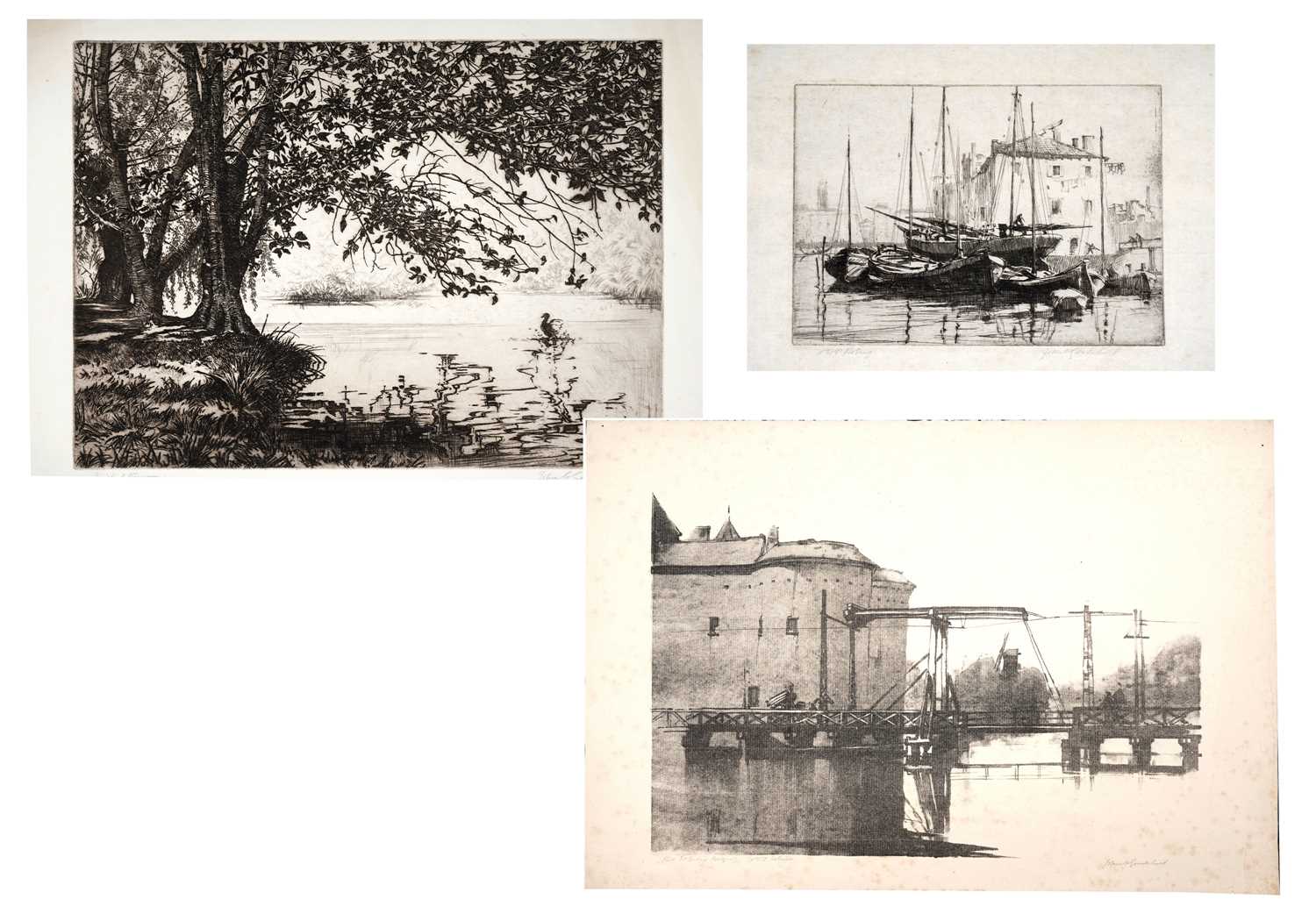 Lot 95 - John Charles Goodchild - Three landscape works | etchings and lithograph