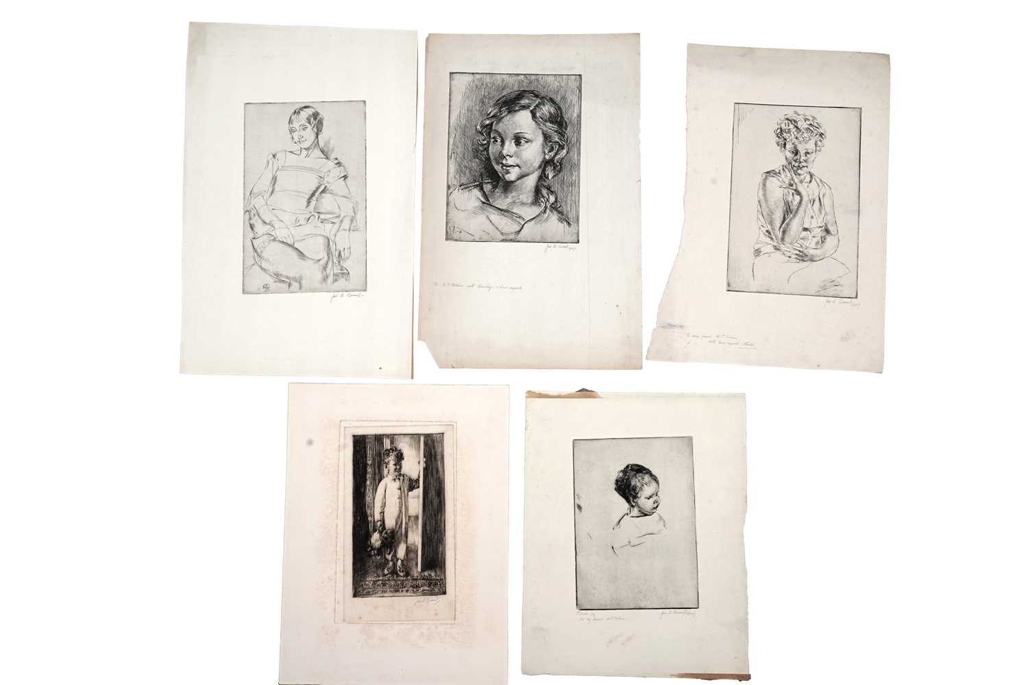 Lot 104 - James Ardern Grant - Five figural studies | etchings