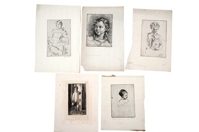 Lot 104 - James Ardern Grant - Five figural studies | etchings