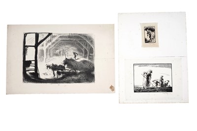 Lot 119 - George Soper - Unloading Hay in the Barn | lithograph