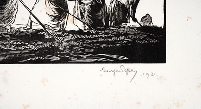 Lot 119 - George Soper - Unloading Hay in the Barn | lithograph