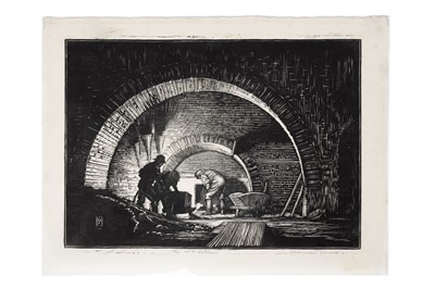 Lot 94 - Norman Thomas Janes - The Lime Kiln | woodcut