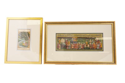 Lot 249 - Three Mughal school watercolour paintings