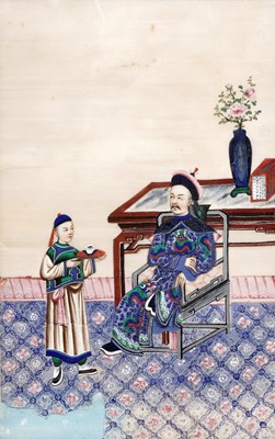 Lot 122 - Two Chinese pith paintings