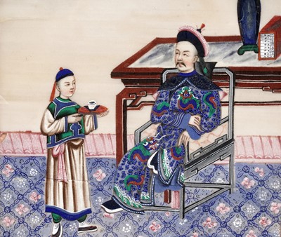 Lot 122 - Two Chinese pith paintings