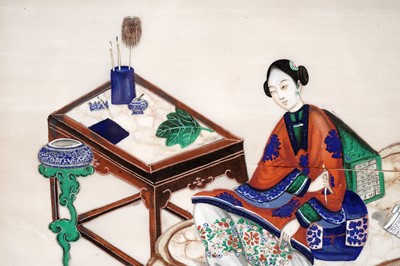 Lot 122 - Two Chinese pith paintings