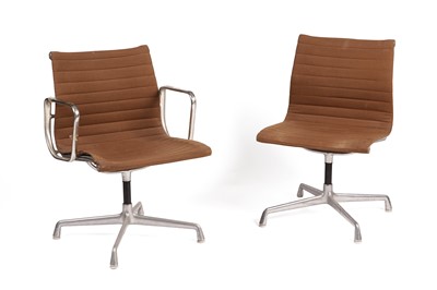 Lot 629 - Charles and Ray Eames for Herman Miller: two mid-20th Century EA108 revolving office chairs