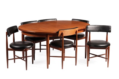 Lot 614 - G-Plan ‘Fresco’: a teak oval extending dining table