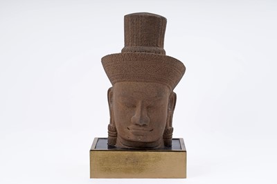 Lot 850 - A Cambodian Khmer Empire sandstone head