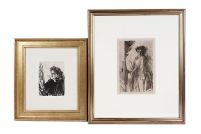Lot 101 - Anders Leonard Zorn - Rosita Mauri & Girl with a Cigarette | etchings