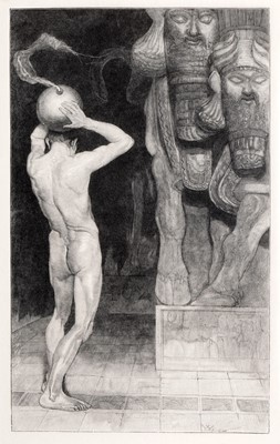 Lot 96 - Sascha Schneider - Der Anarchist | wood engraving