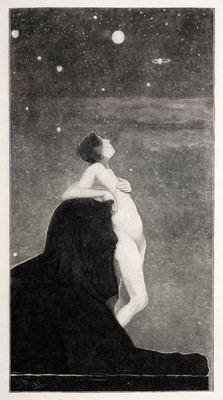 Lot 95 - Sascha Schneider - Der Gedanke an das Unendliche | wood engraving