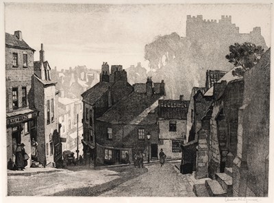 Lot 100 - Leonard Russell Squirrell - Morning in Durham | aquatint etching