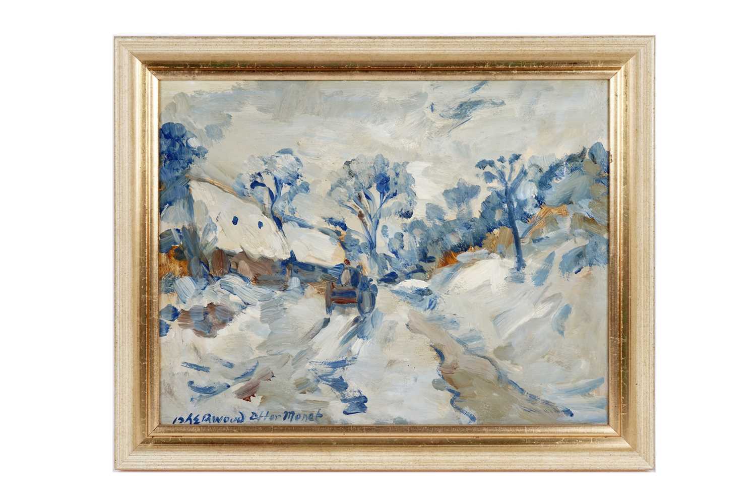 Lot 903 - James Lawrence Isherwood – La Charrette, after Monet, 1865 | oil