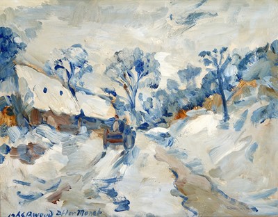 Lot 903 - James Lawrence Isherwood – La Charrette, after Monet, 1865 | oil