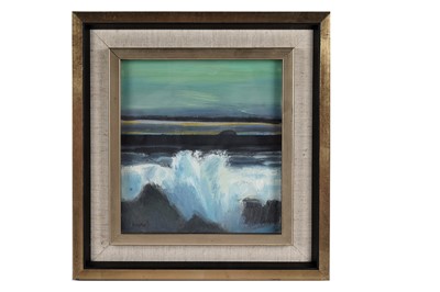 Lot 637 - John Houston - The Wave and Island | oil